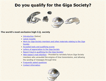 Tablet Screenshot of gigasociety.com